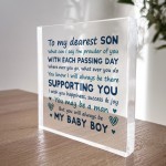 Son Gifts From Dad 18th 21st Birthday Christmas Acrylic Gift