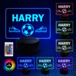 Football LED Plaque Colour Changing PERSONALISED Football