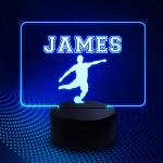 Personalised Football Gifts LED 16 Colour Plaque Boys Bedroom 