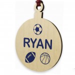 Football Rugby Personalised Christmas Bauble Tree Decoration