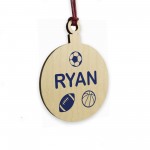 Football Rugby Personalised Christmas Bauble Tree Decoration