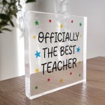 Teacher Gifts From Student BEST TEACHER Plaque Thank You Gifts