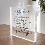 Uncle Gifts For Birthday Christmas Acrylic Block Thank You Gift