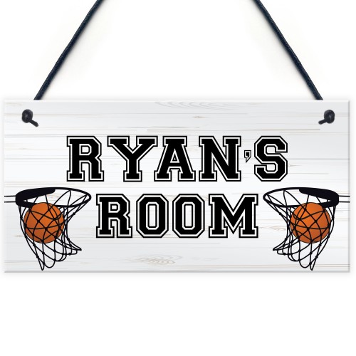 PERSONALISED Basketball Boys Room Hanging Door Sign Birthday 