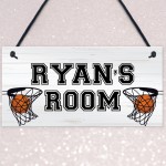 PERSONALISED Basketball Boys Room Hanging Door Sign Birthday 