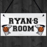 PERSONALISED Basketball Boys Room Hanging Door Sign Birthday 