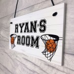 PERSONALISED Basketball Boys Room Hanging Door Sign Birthday 