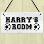 PERSONALISED Football Boys Room Hanging Door Sign Football Room