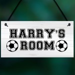 PERSONALISED Football Boys Room Hanging Door Sign Football Room