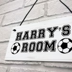 PERSONALISED Football Boys Room Hanging Door Sign Football Room