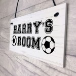 PERSONALISED Football Boys Room Hanging Door Sign Football Room