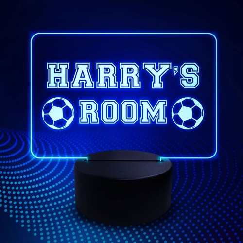 Personalised Boys Bedroom Sign Football Sign Gift For Footballer