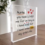 Gift For Auntie Birthday Christmas Acrylic Block Auntie Gifts