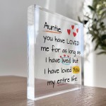 Gift For Auntie Birthday Christmas Acrylic Block Auntie Gifts