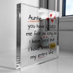 Gift For Auntie Birthday Christmas Acrylic Block Auntie Gifts