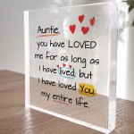 Gift For Auntie Birthday Christmas Acrylic Block Auntie Gifts