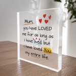 Gift For Mum Birthday Christmas Acrylic Block Mum Gifts