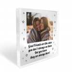 Friendship Gift Personalised Photo Plaque Friends Are Like Stars