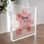 Acrylic Block Puzzle Piece For Bestie Love Hearts Cute