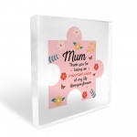 Acrylic Block Puzzle Piece For Mummy Mum Love Hearts Cute