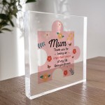 Acrylic Block Puzzle Piece For Mummy Mum Love Hearts Cute