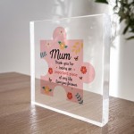 Acrylic Block Puzzle Piece For Mummy Mum Love Hearts Cute