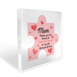 Acrylic Block Puzzle Piece For Mum Mummy Love Hearts Cute