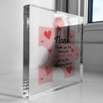 Acrylic Block Puzzle Piece For Nan Nanny Love Hearts Cute