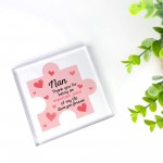 Acrylic Block Puzzle Piece For Nan Nanny Love Hearts Cute