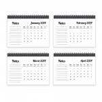 2024 Office Desk Calendar Spiral Bound Flipbook Table Top 