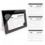 2024 Office Desk Calendar Spiral Bound Flipbook Table Top 