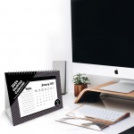 2024 Office Desk Calendar Spiral Bound Flipbook Table Top 