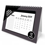 2024 Office Desk Calendar Spiral Bound Flipbook Table Top 