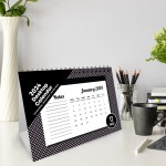 2024 Office Desk Calendar Spiral Bound Flipbook Table Top 