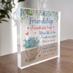 Friendship Gifts Acrylic Plaque Friendship Gift for Her