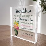 Friendship Best Friend Gifts Acrylic Plaque Birthday Christmas