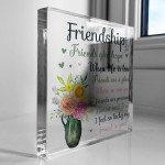 Friendship Best Friend Gifts Acrylic Plaque Birthday Christmas