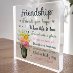 Friendship Best Friend Gifts Acrylic Plaque Birthday Christmas