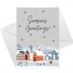 Seasons Greetings Card For Him Her Christmas Cards For Mum Dad