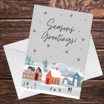 Seasons Greetings Card For Him Her Christmas Cards For Mum Dad