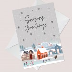 Seasons Greetings Card For Him Her Christmas Cards For Mum Dad