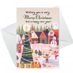 Merry Christmas Greetings Card For Friends Family Men Women