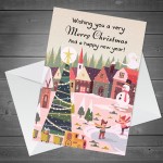 Merry Christmas Greetings Card For Friends Family Men Women