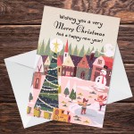 Merry Christmas Greetings Card For Friends Family Men Women