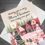 Merry Christmas Greetings Card For Friends Family Men Women