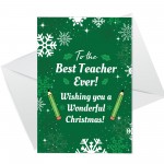 Christmas Cards For Best Teacher Nursery School Teacher Thankyou