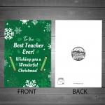 Christmas Cards For Best Teacher Nursery School Teacher Thankyou