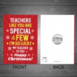 Christmas Card For Teacher Happy Christmas Cards Nursery Teacher