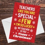 Christmas Card For Teacher Happy Christmas Cards Nursery Teacher