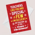 Christmas Card For Teacher Happy Christmas Cards Nursery Teacher